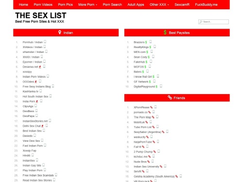 A Review Screenshot of TheSexList