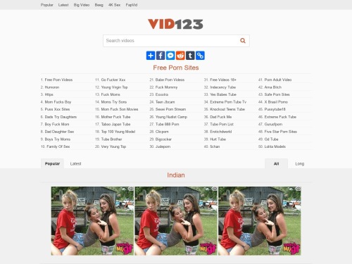 A Review Screenshot of Vid123.net /Indian